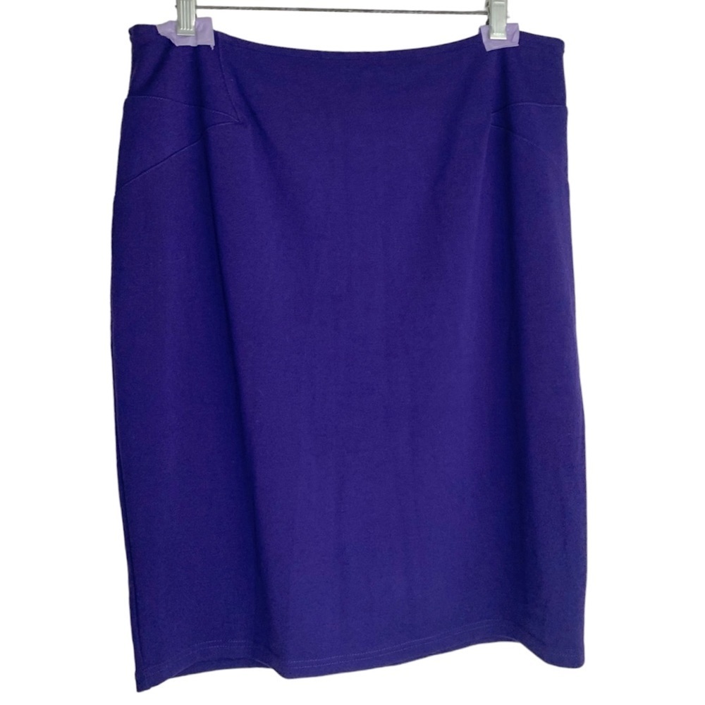 City Chic Purple Midi Stretch Straight Skirt
